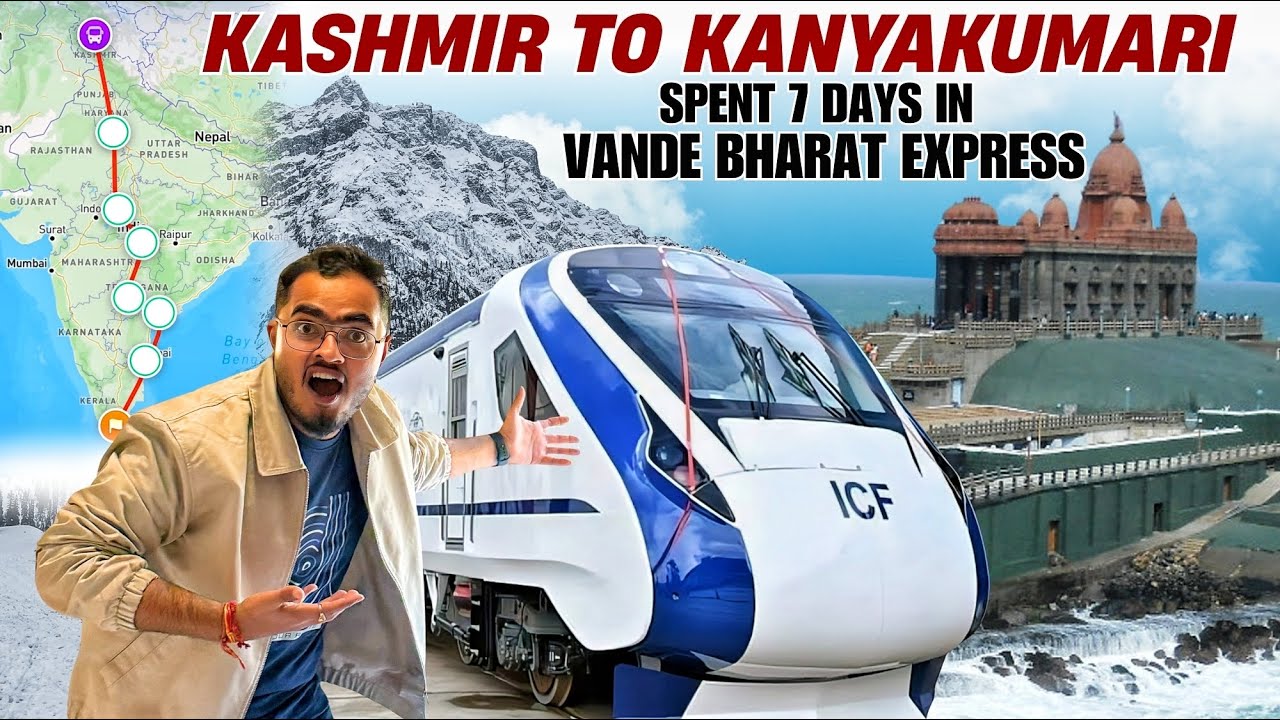 I Travelled KASHMIR to KANYAKUMARI on India’s FASTEST Train ( 4000 KM’s- 7 Days ) 😱