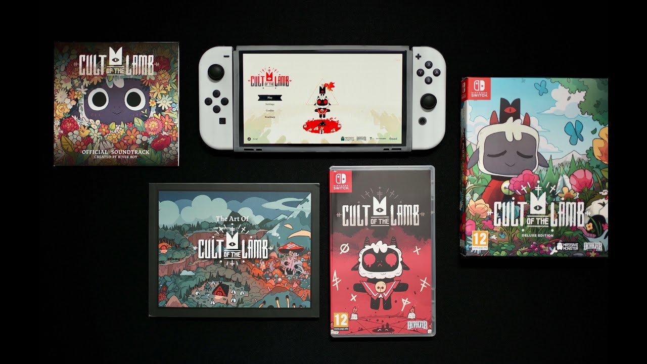 Cult Of The Lamb Deluxe Edition Nintendo Switch OLED Unboxing