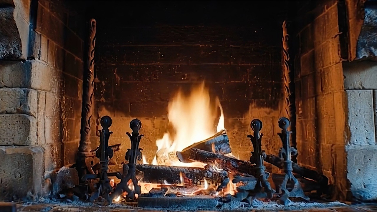 4K Fireplace with Crackling Fire Sounds 🔥 10 Hours of Cozy Ambiance for Sleep, Study & Relaxation