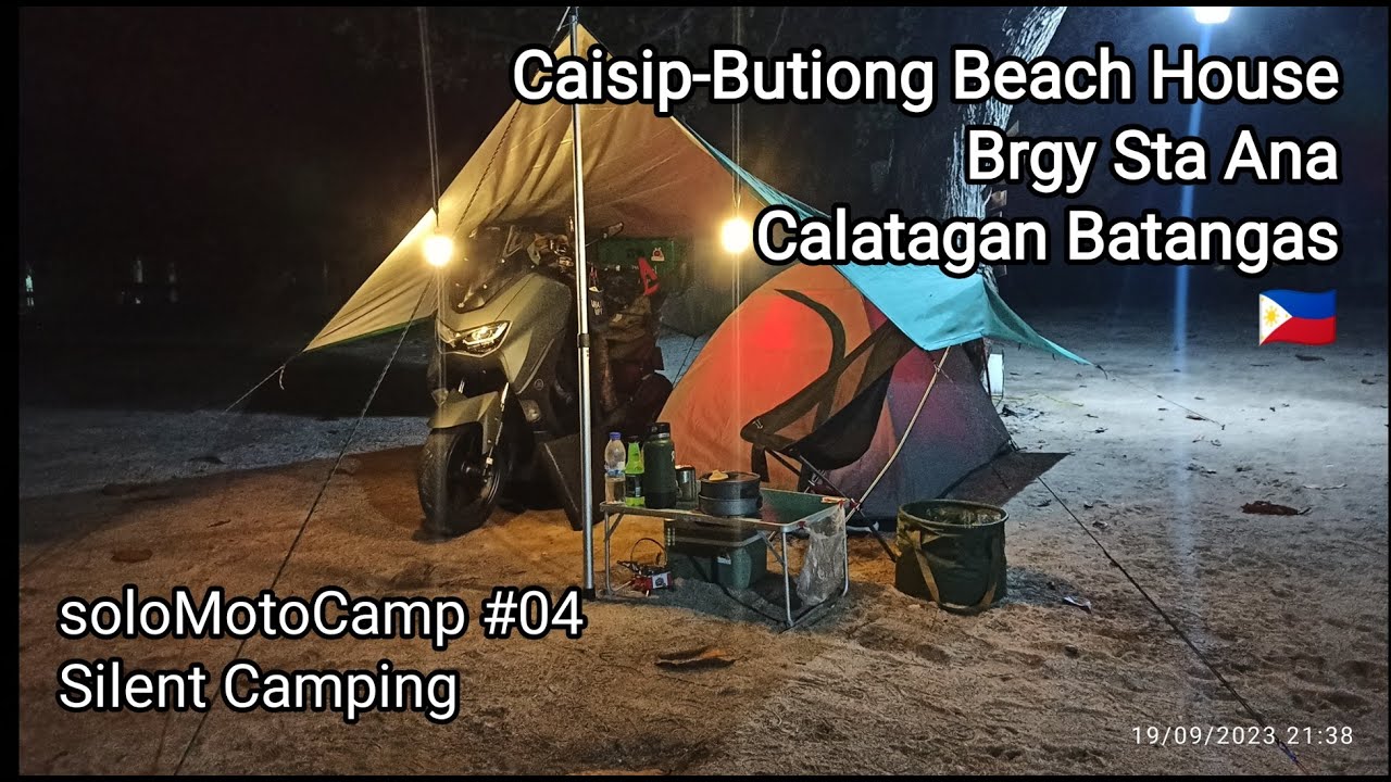 soloMotoCamp 04 Caisip-Butiong Beach House | ASMR/Silent Camping