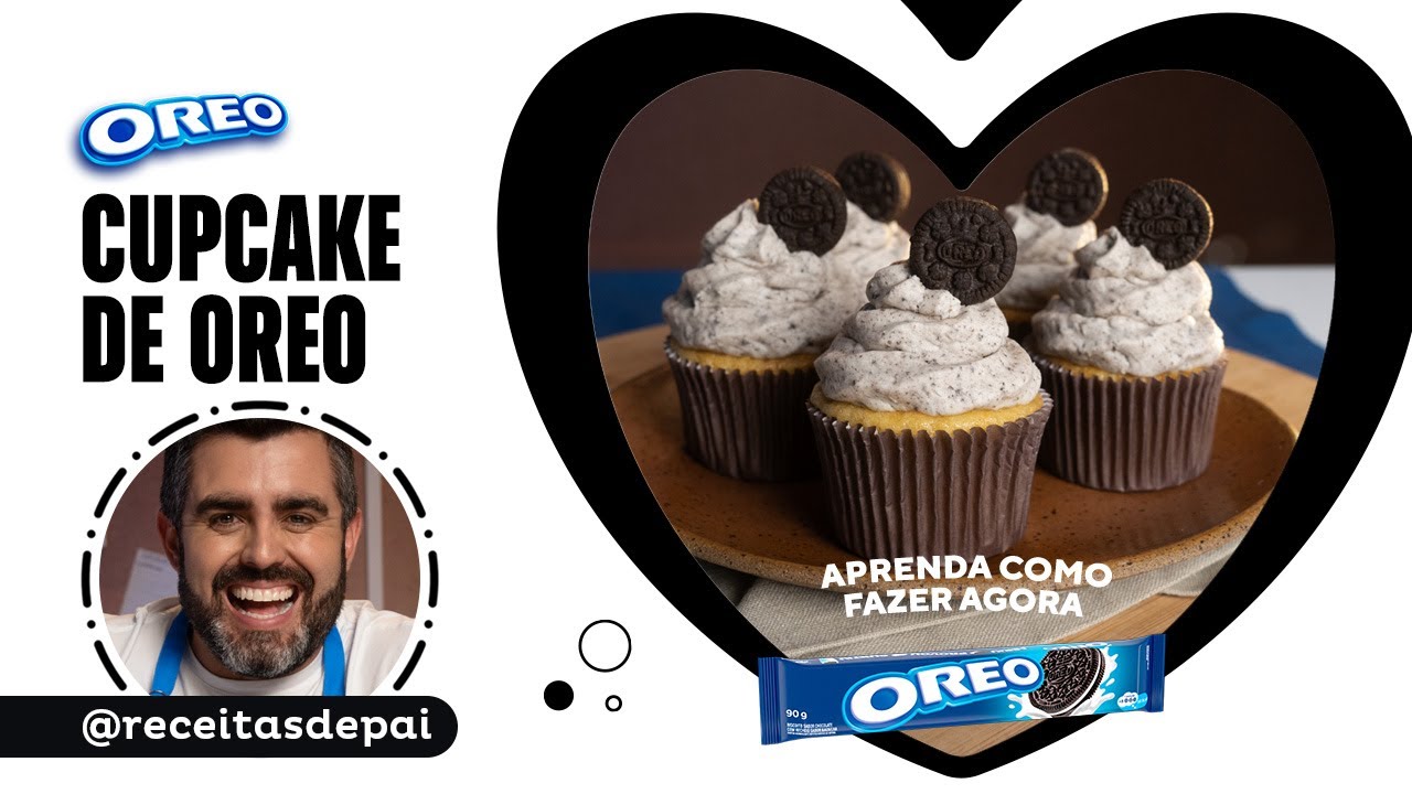 CUPCAKE DE OREO. CHAME SEU BESTIE E SE SIRVA COM ESSA DELÍCIA 🧁 l ‪@ReceitasdePai