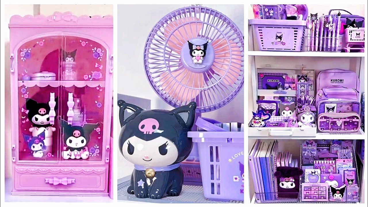The ultimate kawaii Kuromi Sanrio Stationery haul   #cindyasmr