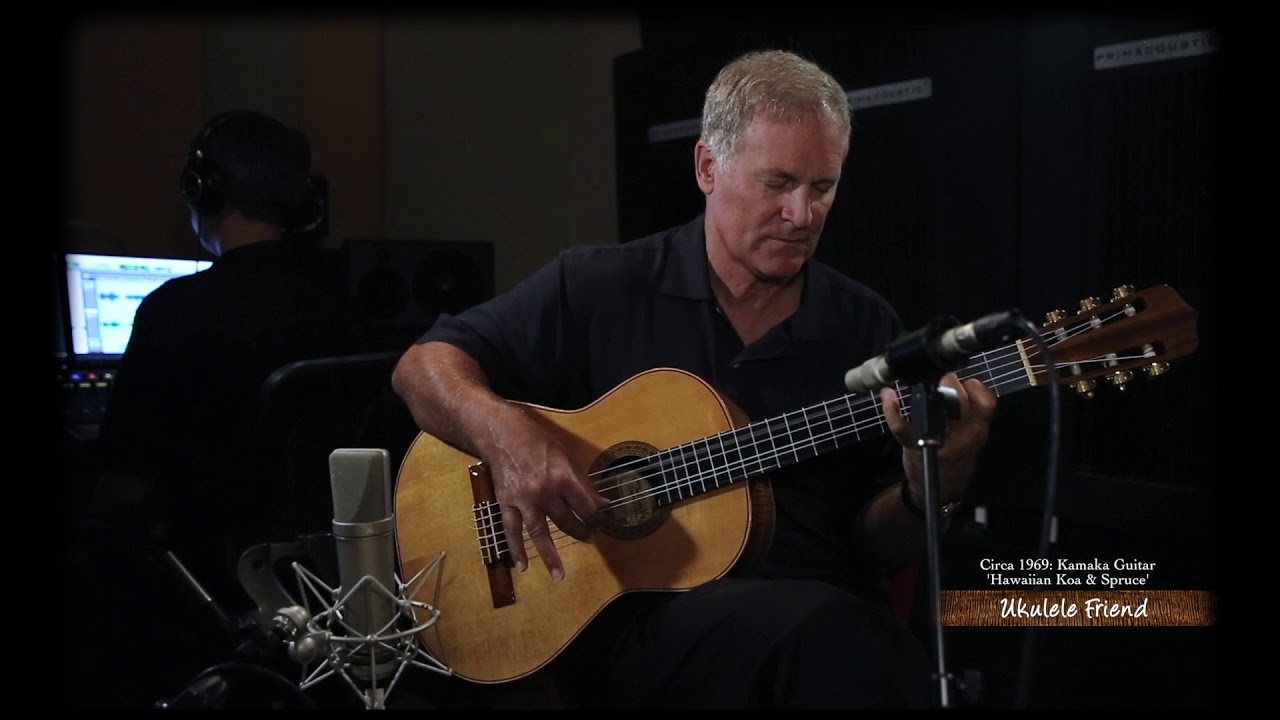 Jeff Linsky with 1969 Kamaka Guitar - Koa & Spruce - Tune 2 (UKULELE FRIEND - Studio Recording)