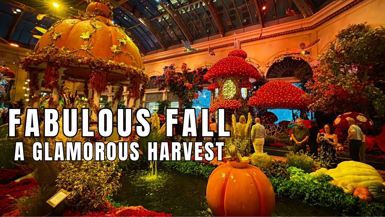 Inside Bellagio Hotel's Stunning New Fall Harvest Display Inside Their Conservatory