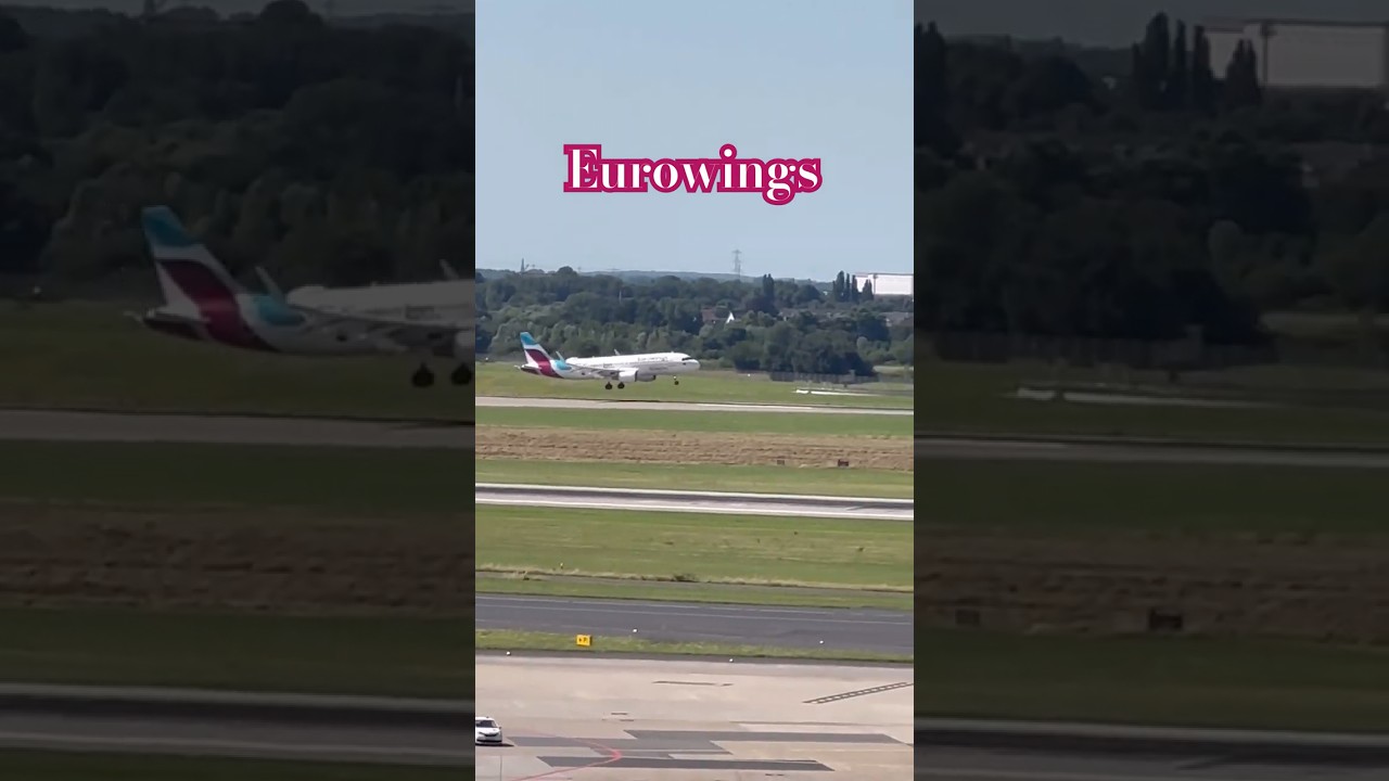 Eurowings landing at DUS Airport 