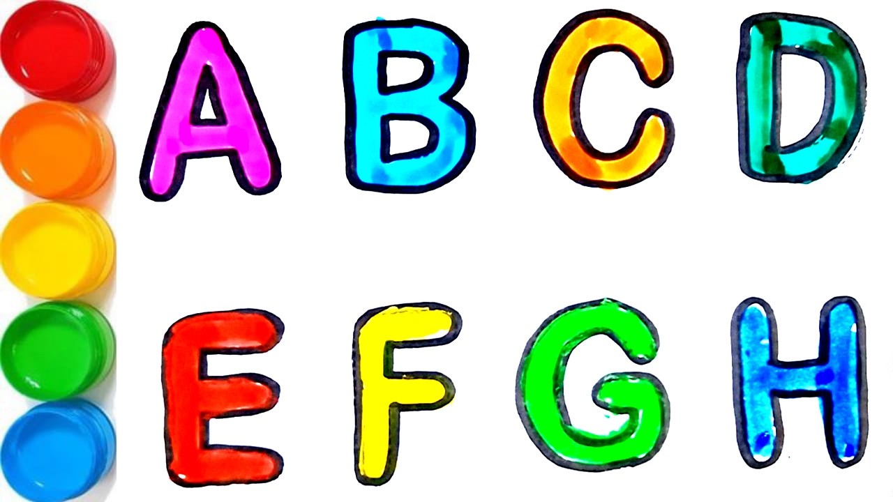 Alphabet Phonics Song // Drawing Capital Letter Alphabet A to Z for Beginners // ABC for Kids