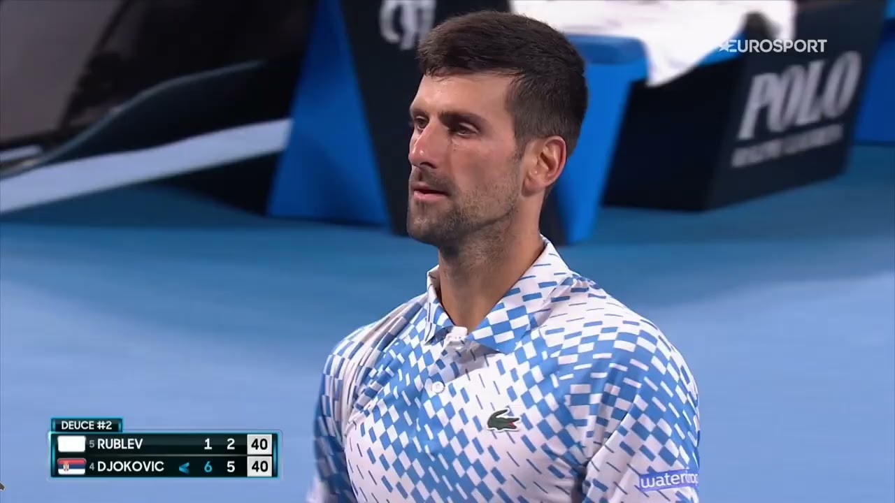 Novak djocovic  quart de  final australie 2023