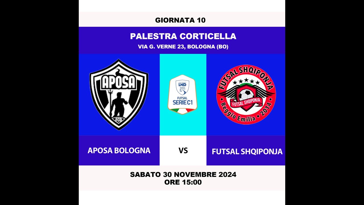 Aposa Calcio a5 3-5 Futsal Shqiponja Highlights - 10' giornata di serie C1 2024/25