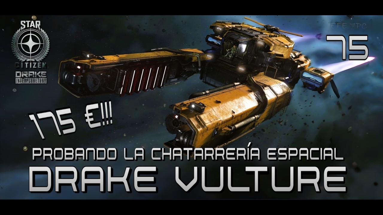 🔴75 STAR CITIZEN 🚀 (175€) VULTURE - PROBANDO EL DESGUACE ESPACIAL ☕CAFÉ Y GAMEPLAY INMERSIVO🔥