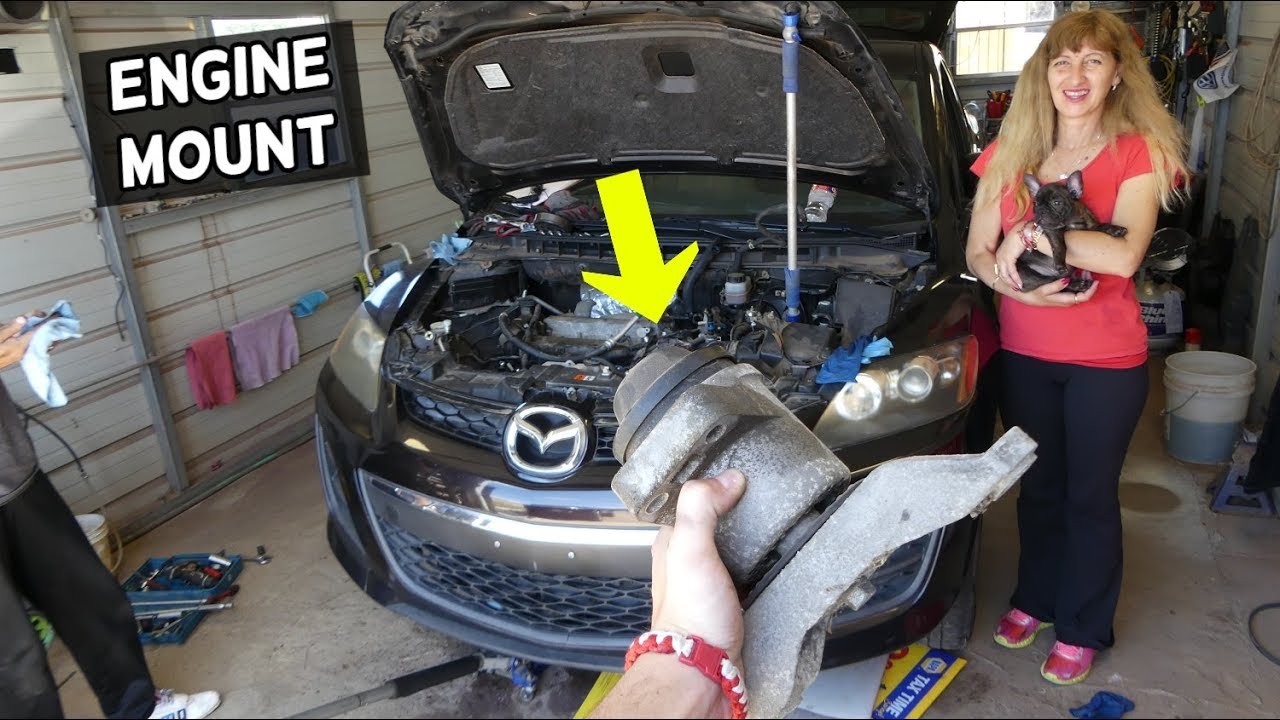 ENGINE MOUNT REPLACEMENT REMOVAL MAZDA CX-7 CX7 MAZDASPEED 3 MAZDA SPEED 6 2.3 DISI MZR ENGINE