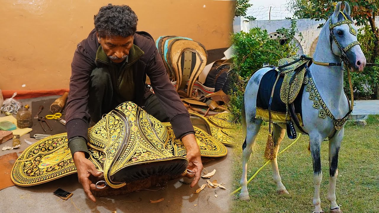 Amazing Technique of Making Hand Made Lather Horse Saddle With Great Effort | How to Make a Saddle |