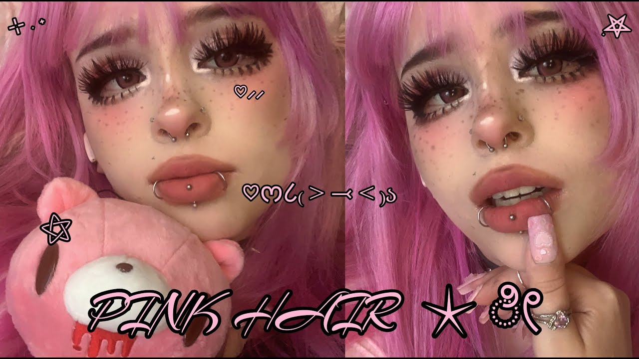 dyeing my hair pink ᐟᐟ☆ irresistible me hair extensions