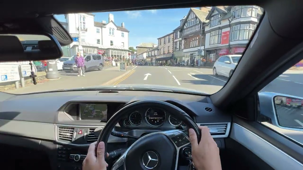 POV Driving MAN / UK, Lake District Windermere - Kirkstone Pass in Mercedes W212 E250 CDI Test Drive
