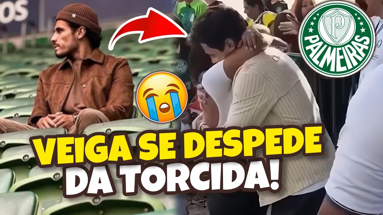 MOMENTO EM QUE VEIGA SAI PARA SE DESPEDIR DA TORCIDA NA ENTRADA DO CT DO PALMEIRAS 