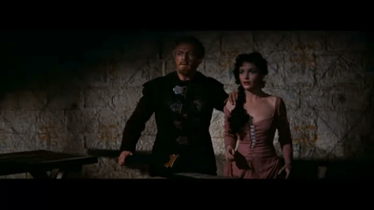 the warriors sword fight Errol Flynn vs Cristopher Lee