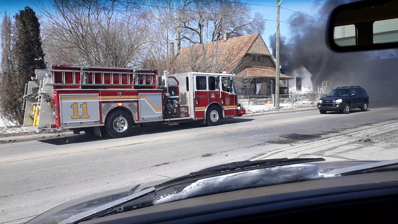 House fire Indianapolis Indiana, IFD responding