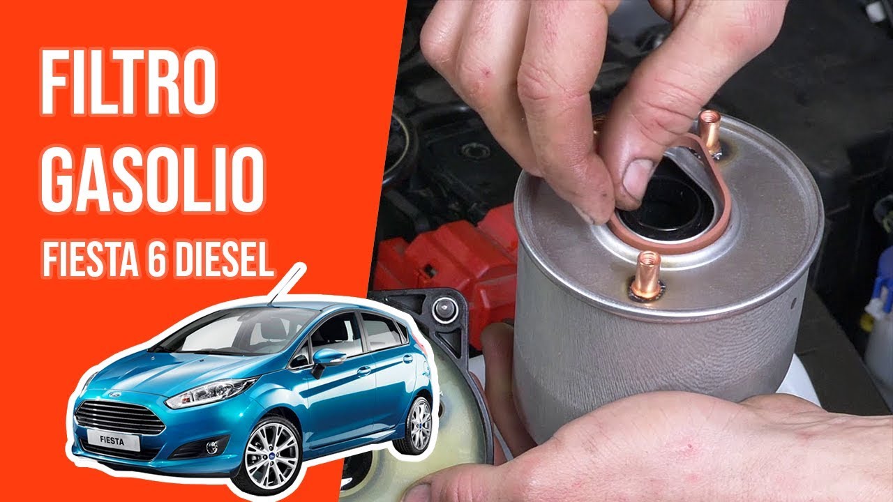 Cambio filtro gasolio FIESTA 6 1.4 TDCI ⛽