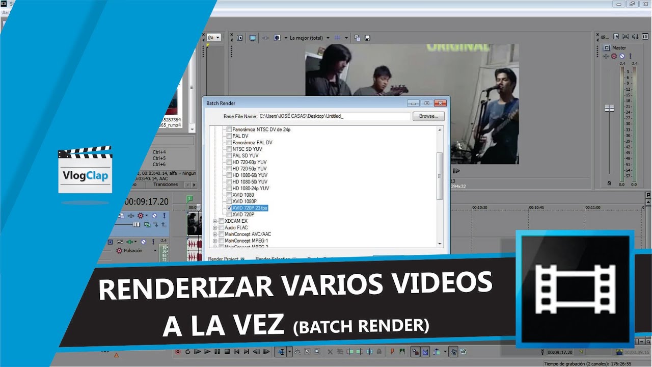 SONY VEGAS PRO N° 05 / RENDERIZAR VARIOS VIDEOS A LA VEZ (BATCH RENDER)