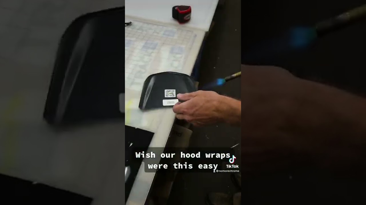 Hood wraps take a lot longer than this! #satisfying #satisfyingvideo #hoodwrap #carwrap #vinylwrap