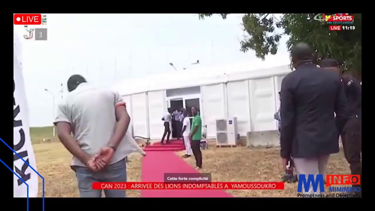 The Indomitable Lions of Cameroon arrive Ivory Coast