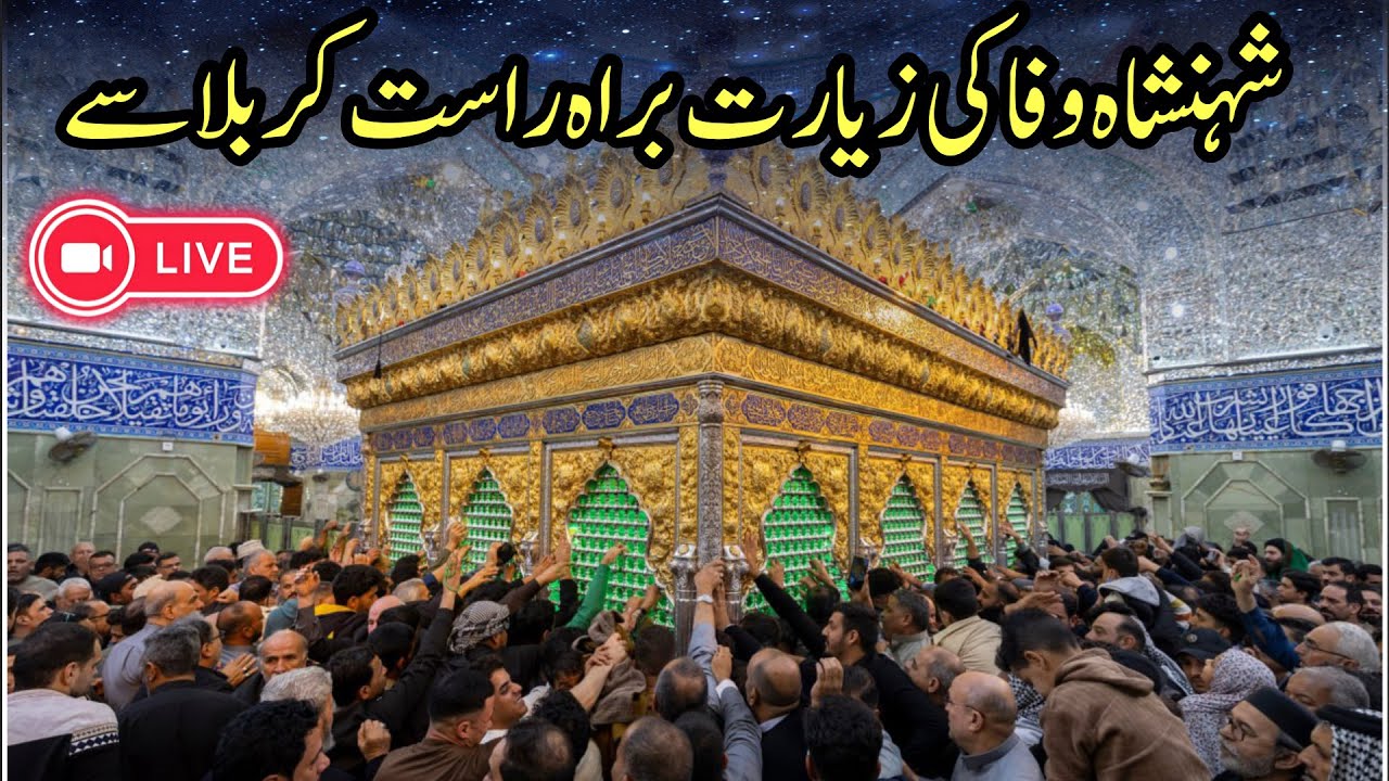 Shensha e wafa ki ziyarat live from karbala | Mola Abbas as k rozy ki ziyarat live karbala 