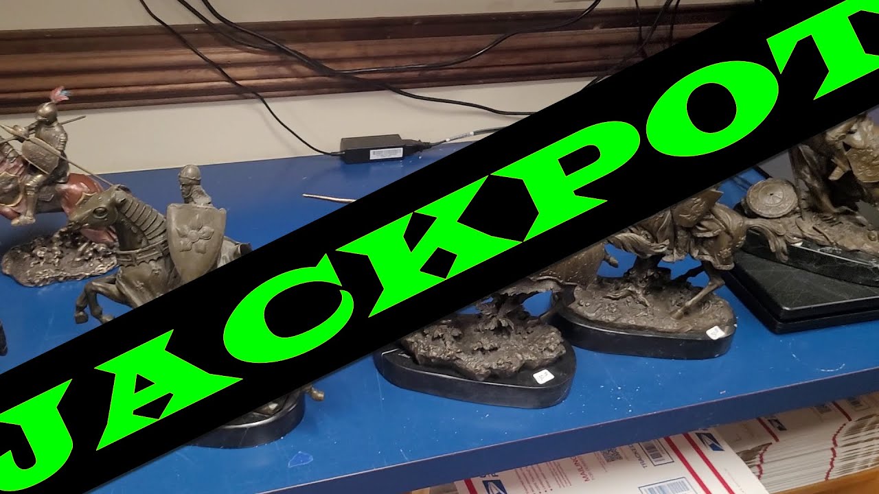 EPIC Best Estate Sale Haul EVER Franklin Mint Bronze Statues ART INSANE