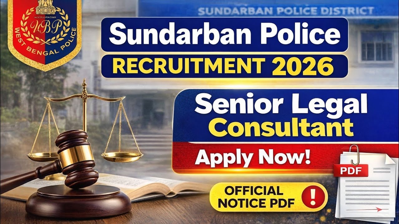 Sundarban Police District Senior Legal Consultant Job 2026 | Government Recruitment