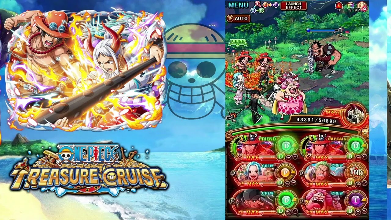 OPTC Yamato Ace DEX STR Same Team all garp challenges - Whitebeard