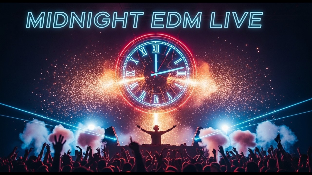 Midnight EDM Live 🌙 Bass Drop at 00:00 Energy