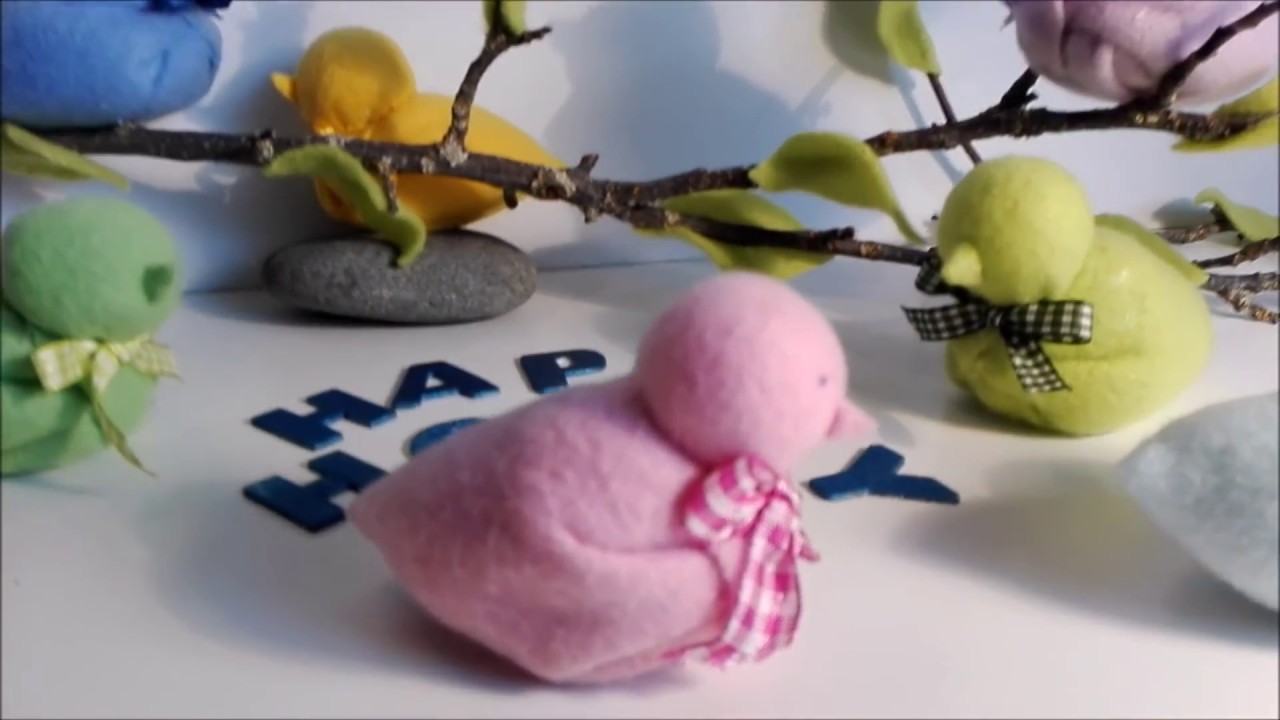 Einen kleinen 3D Vogel aus Fleecedecke nähen und kleben, DIY - Nr.110