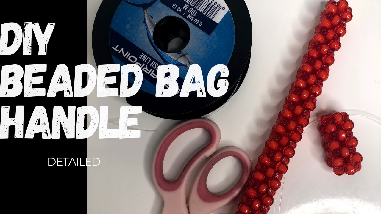 Easy way to make a beaded bag handle // full tutorial//beginner friendly
