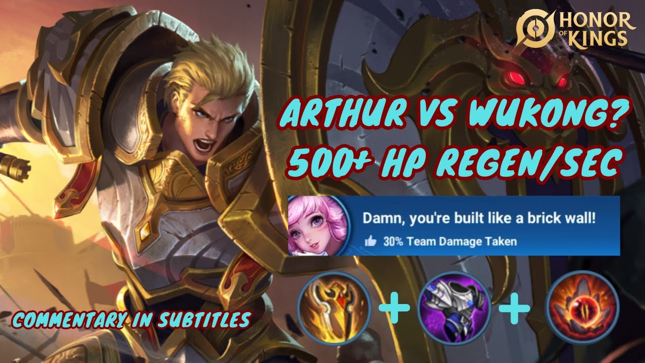 Arthur VS Wukong| This is Why Lane Push is IMPORTANT | Honor of Kings Arthur Build & Guide