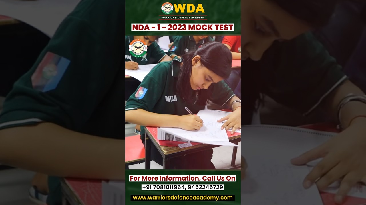 🔥NDA 1 2023 Mock Test | NDA 1 2023 Sample Paper | Best NDA Coaching In Lucknow India | WDA Lucknow