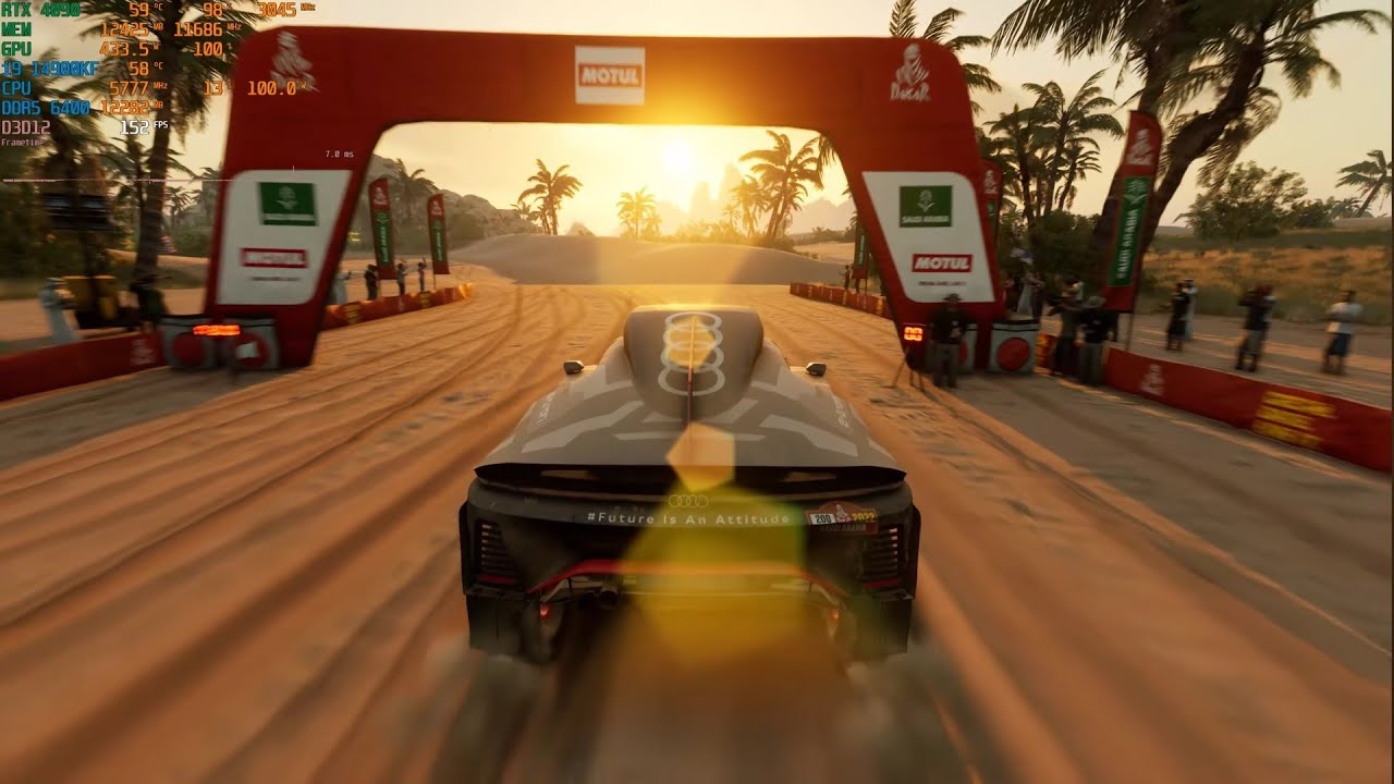 Dakar Desert Rally PC 4K Cinematic RTX 4090 i9 14900KF DLSS W/FG Tested