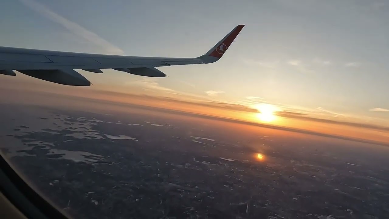 Turkish airlines airbus a321 Scenic full flight Helsinki-Istanbul