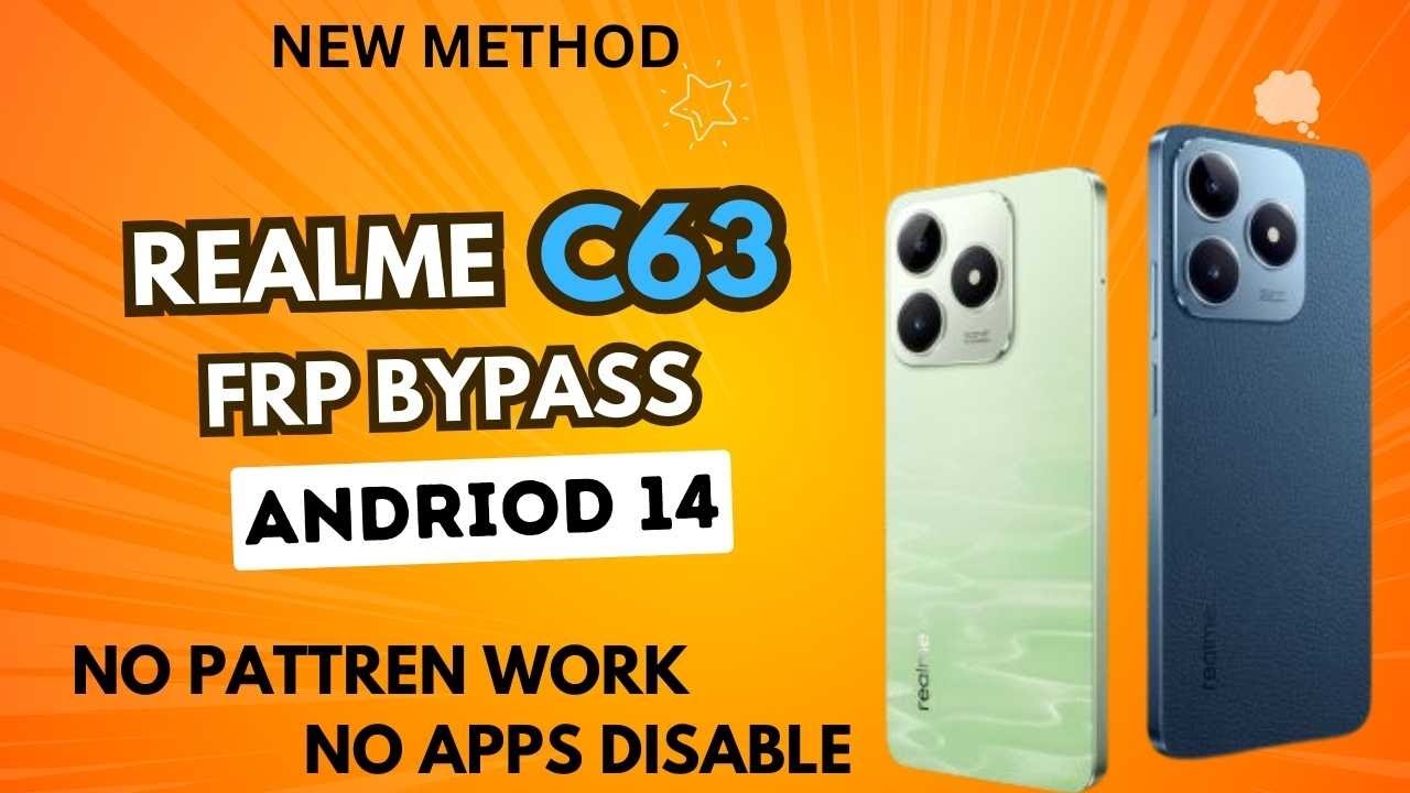 New Method Realme C63 Andriod 14 Frp Bypass