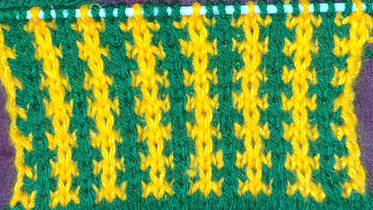 2 Collour New Knitting Pattern Desain/दो रंगों से बनाना सीखे प्यारा स्वेटर डिजाइन 🧶🪡👍