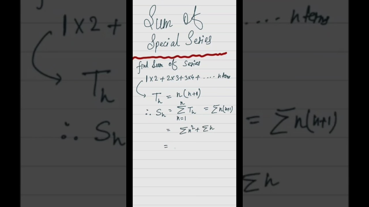 Sum of Series l 1x2+2x3+3x4+… n terms 