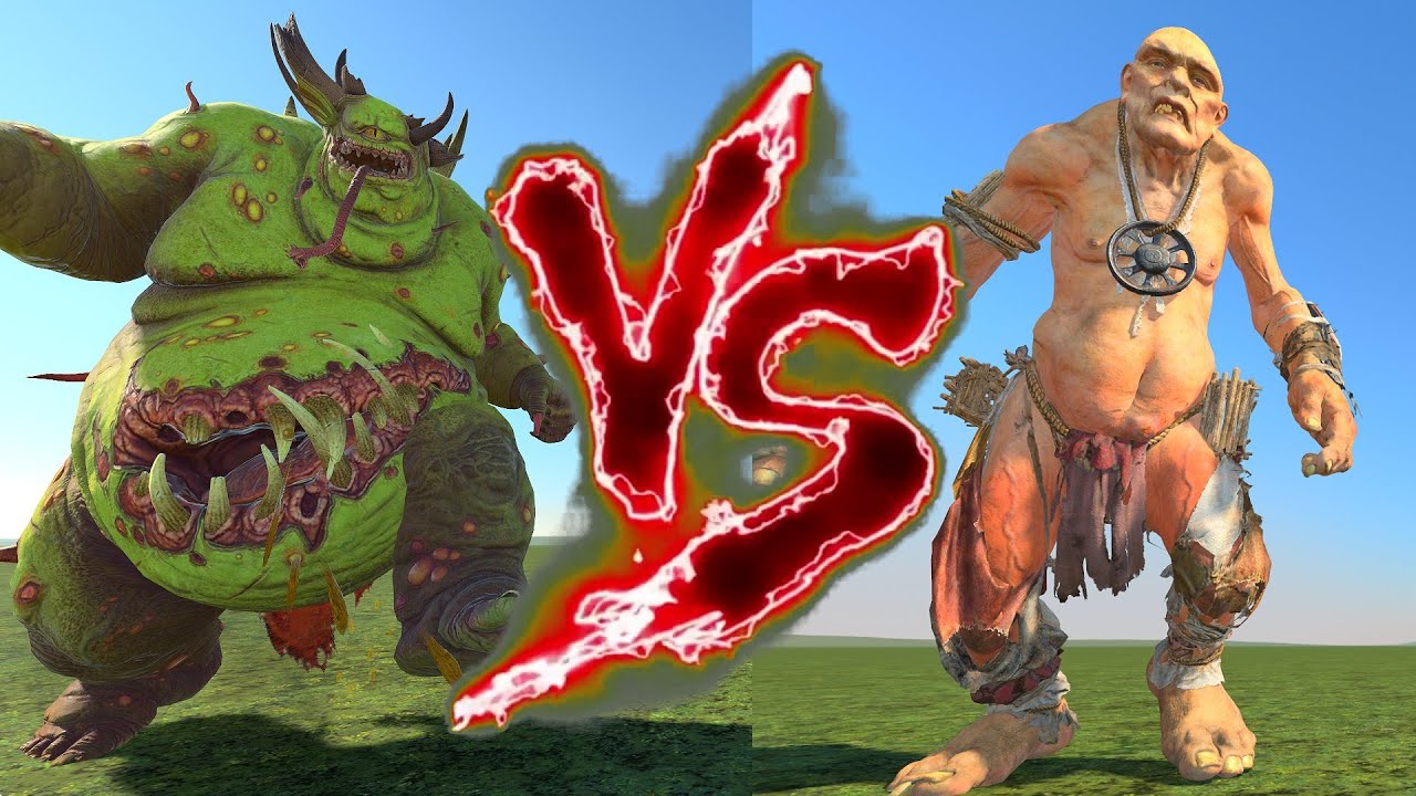 Great Unclean One VS Giant. Total War Warhammer 3