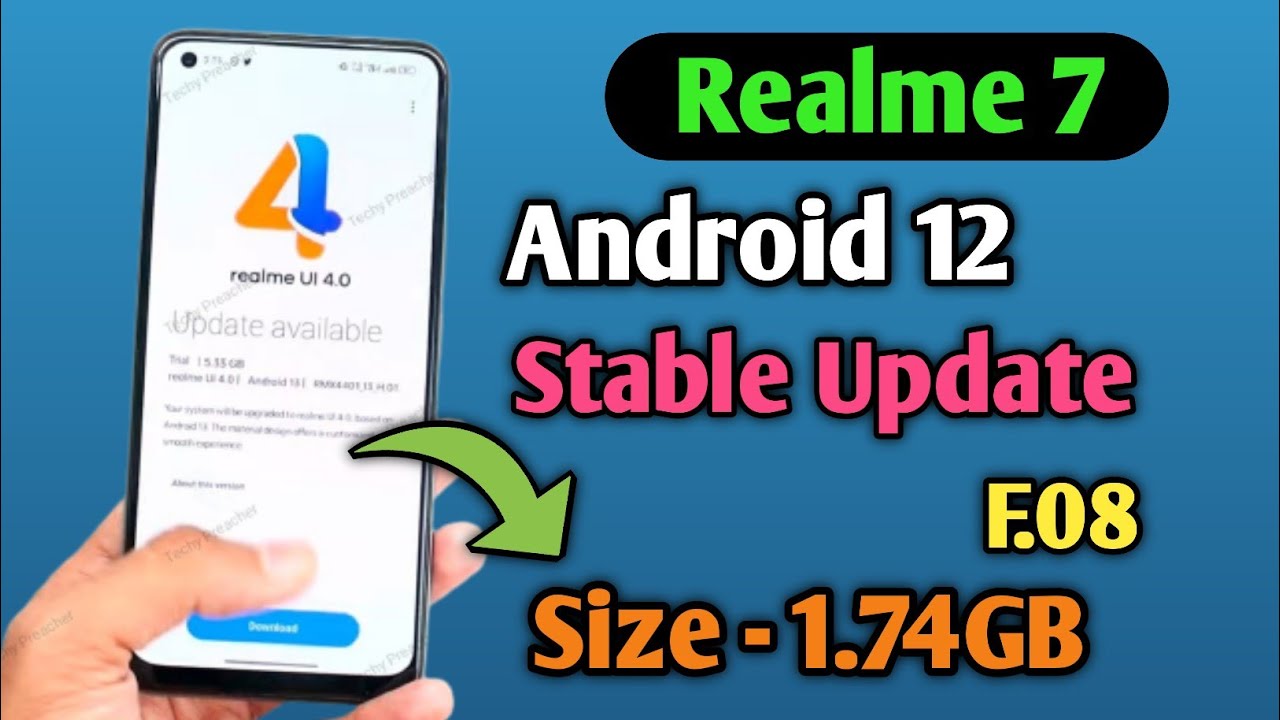 Realme Ui 3.0 Stable Update In Realme 7 || Android 12 Stable Update ⚡