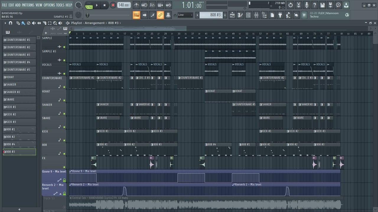 CENTRAL CEE FT. LIL BABY - BAND4BAND / FL STUDIO DECONSTRUCTED