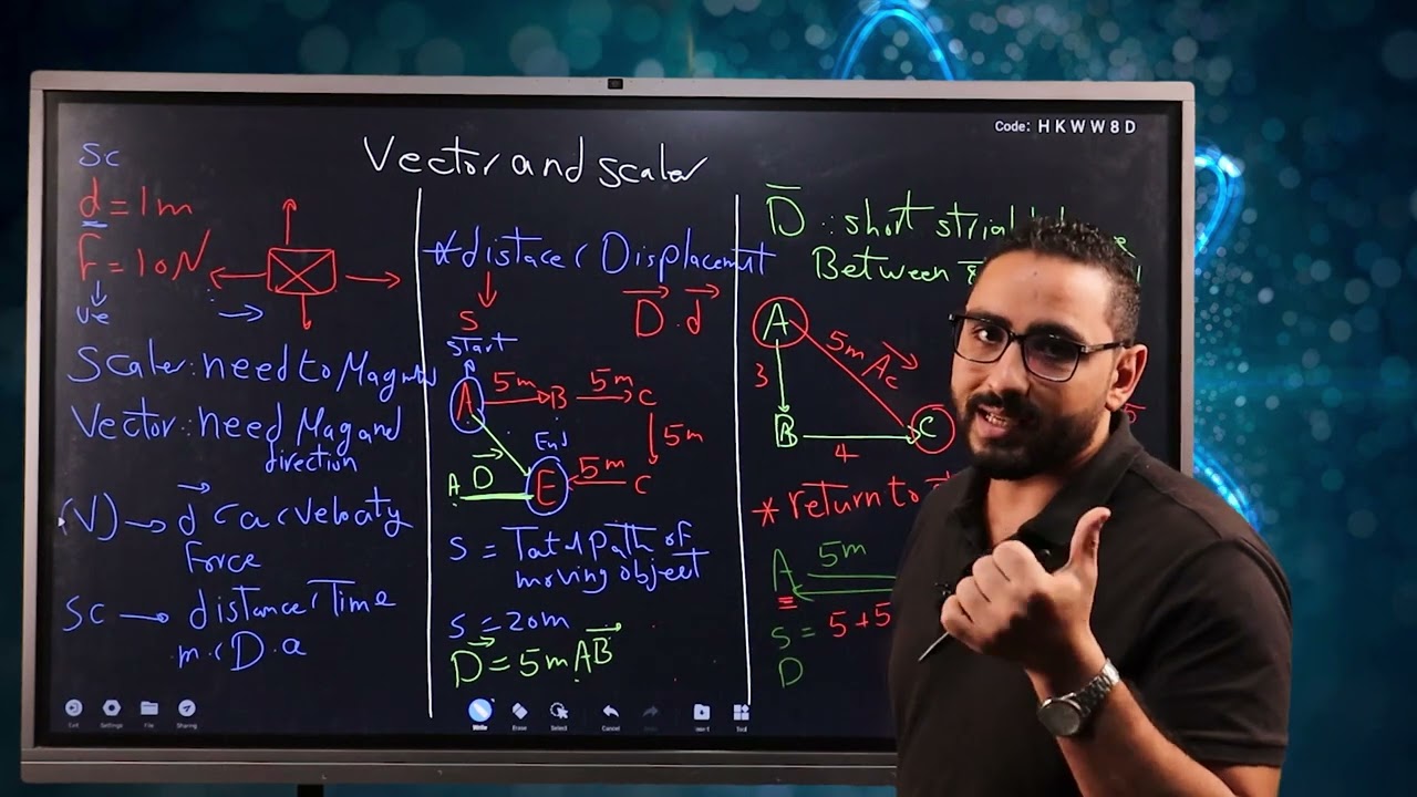 physics| sec.1| scalar and vector quantities |Unit 1 chapter 2 | 1st term