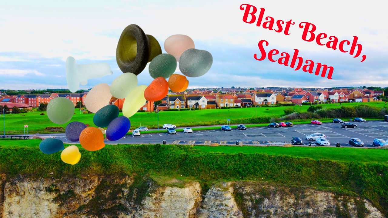 Searching for sea glass at Blast Beach, Seaham