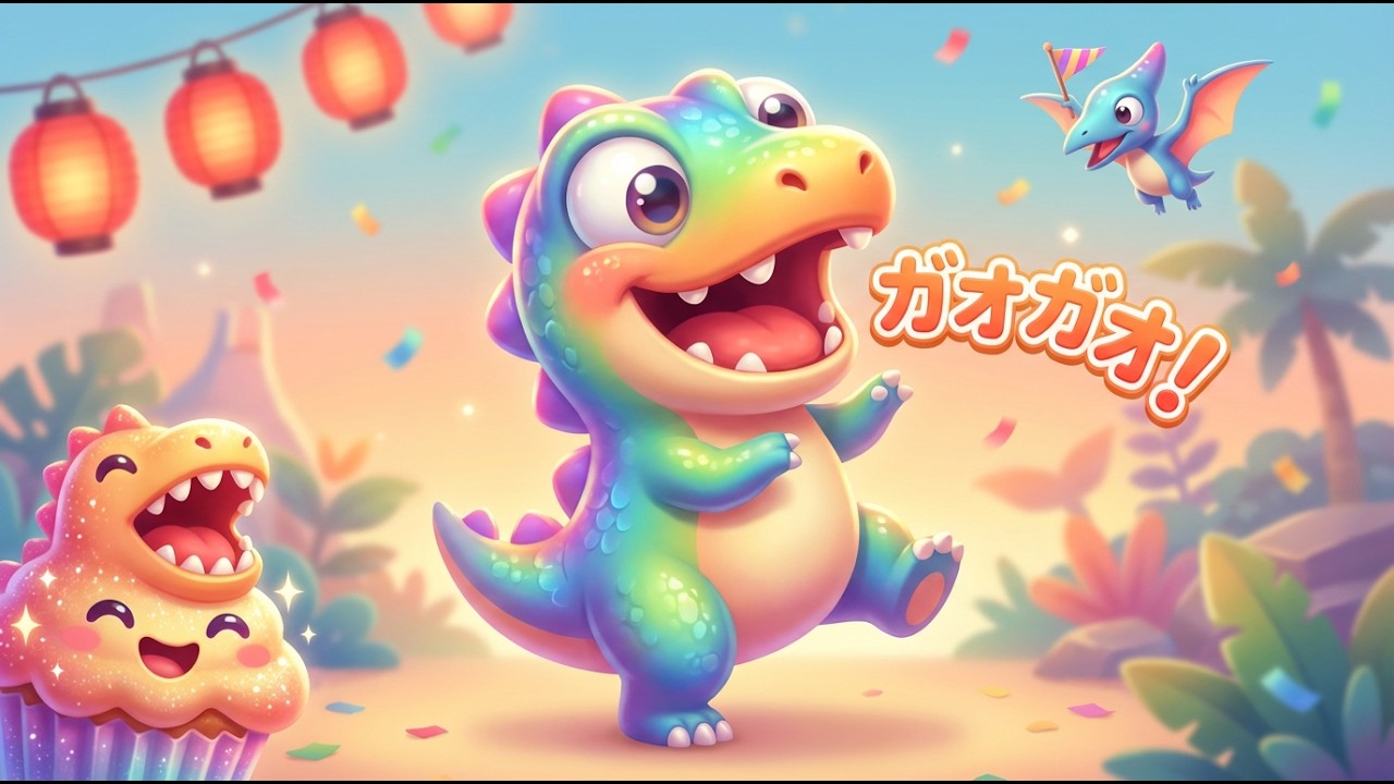 ガオガオきょうりゅうパーティー！2🦖 子ども向け恐竜ダンスソング