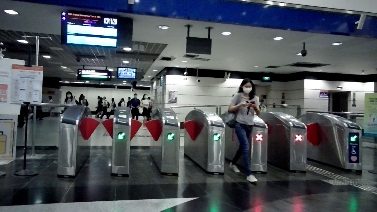 Singapore MRT ride from Outram Park to Raffles Place train station