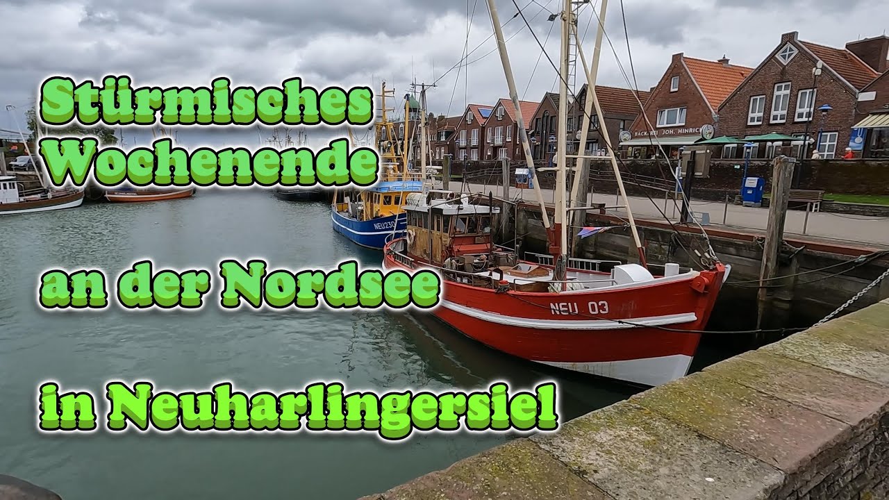 Neuharlingersiel - Wohnmobilstellplatz am Ost-Hafen; #nordsee