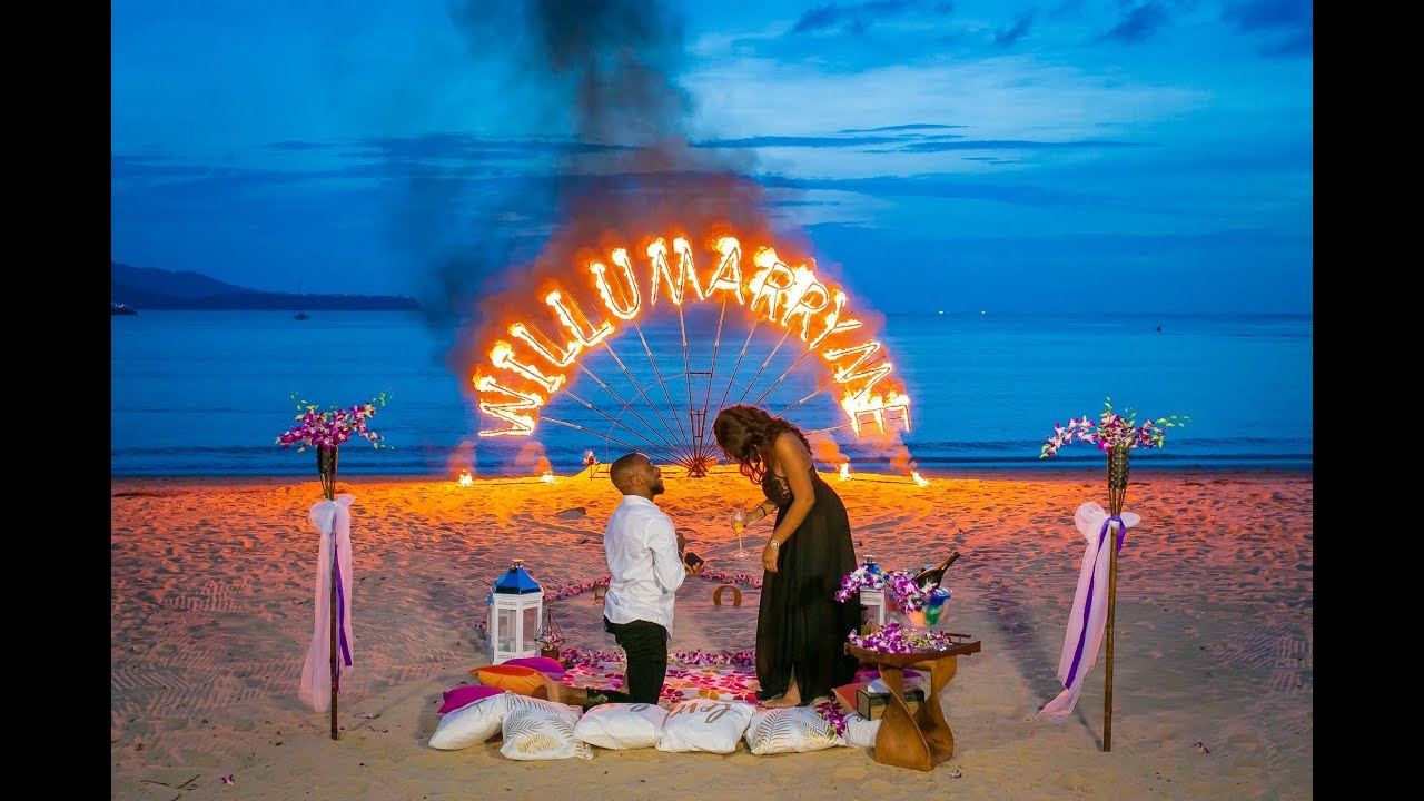 Phuket Weddings & Events Planner - BESPOKE EXPERIENCES - Engagement With Fire Sign Performance