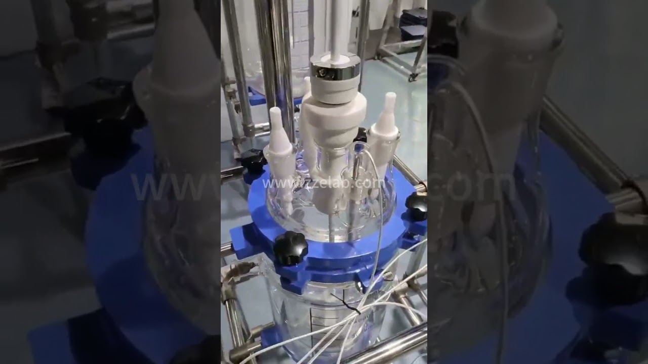 Double-layer glass reactor 5L-50L, customized reactor cover# Laboratory equipment # manufacturer