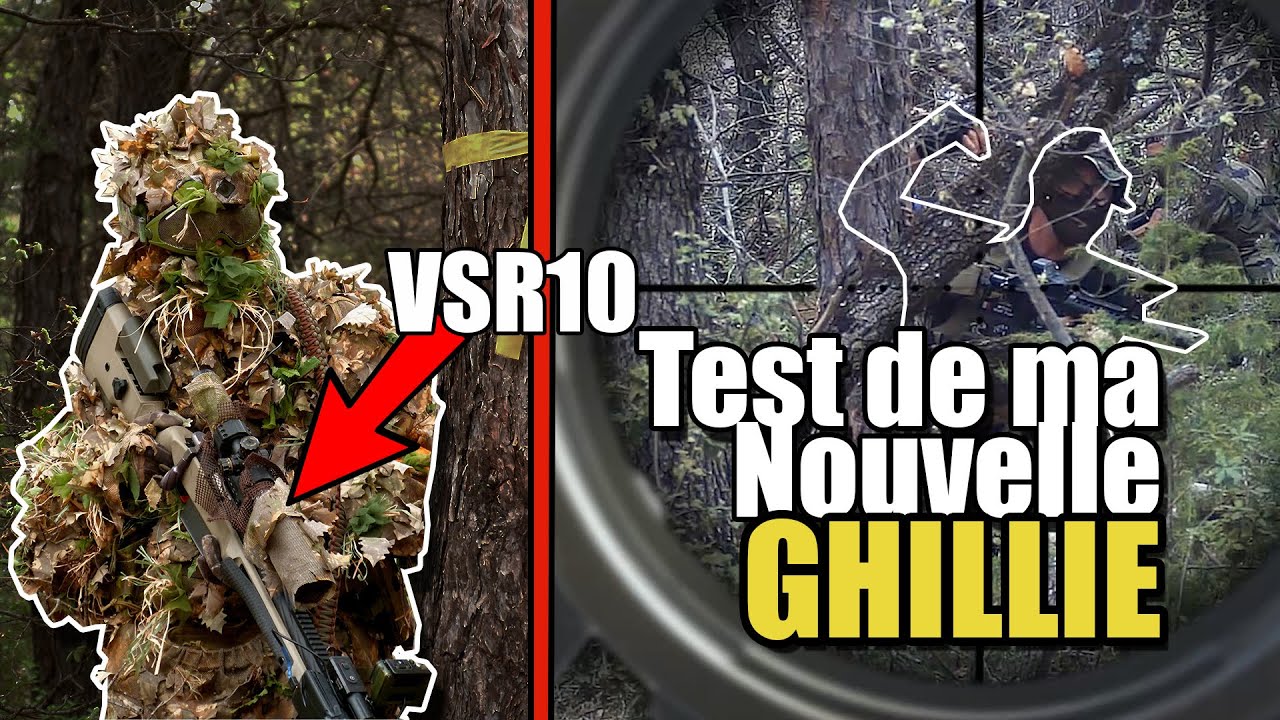 AIRSOFT SNIPER fr / VSR10 / TEST ma nouvelle GHILLIE STALKER / WOLF unit team84