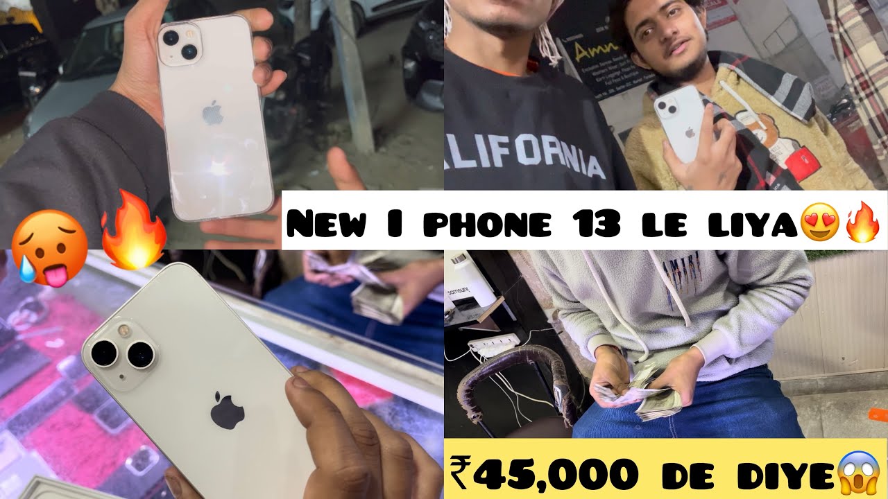 Bought New I phone 13 128gb😍🔥 worth ₹45,000 hazar 💰😱 